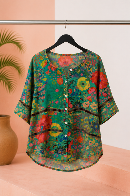 Maria | Blusa vintage con estampado floral