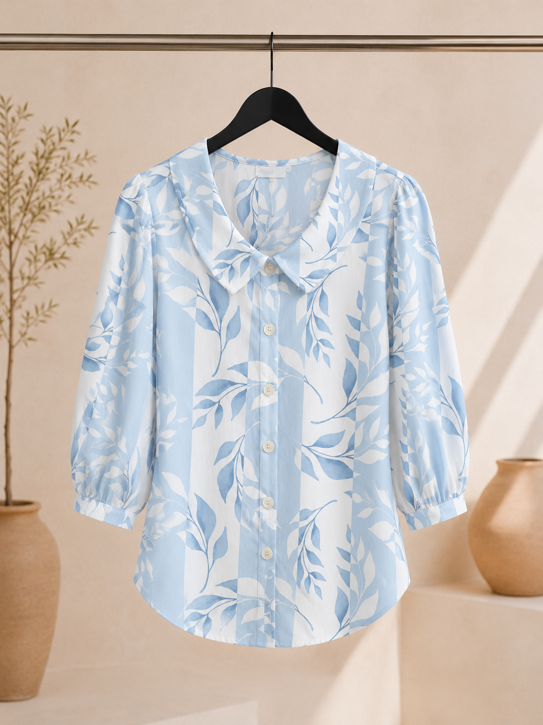 Camilla | Blusa informal con estampado de hojas