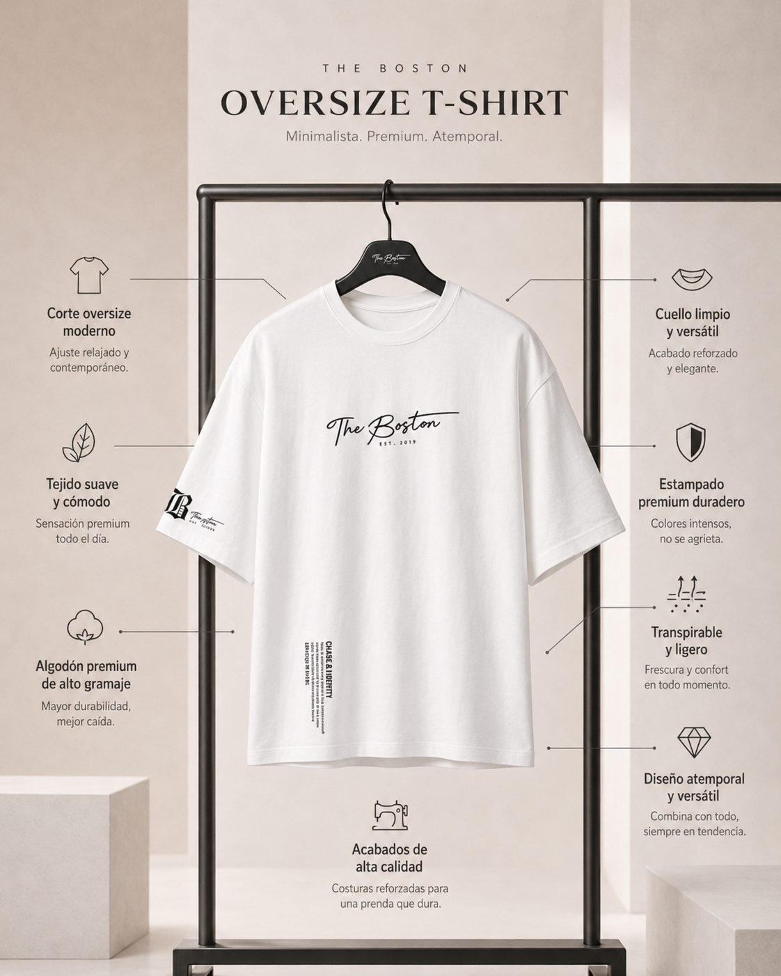 Jude | Camiseta de estilo Urbano/Oversize para Hombre