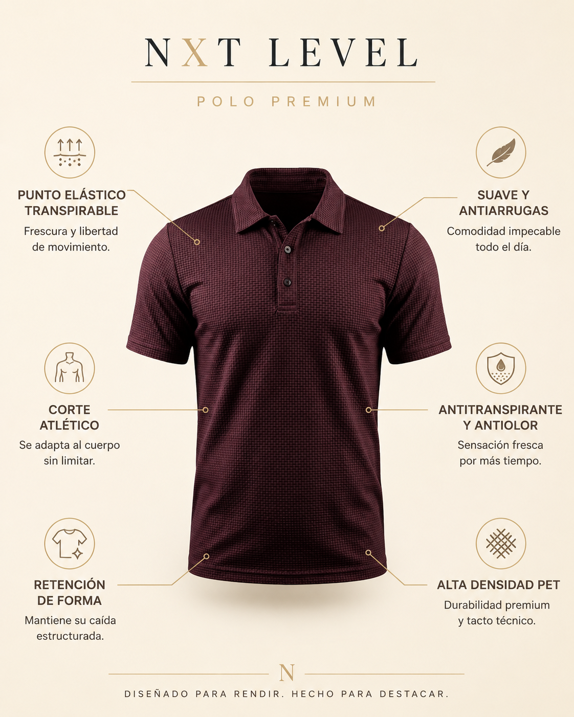Apolo - Polo ultracómodo para Hombre