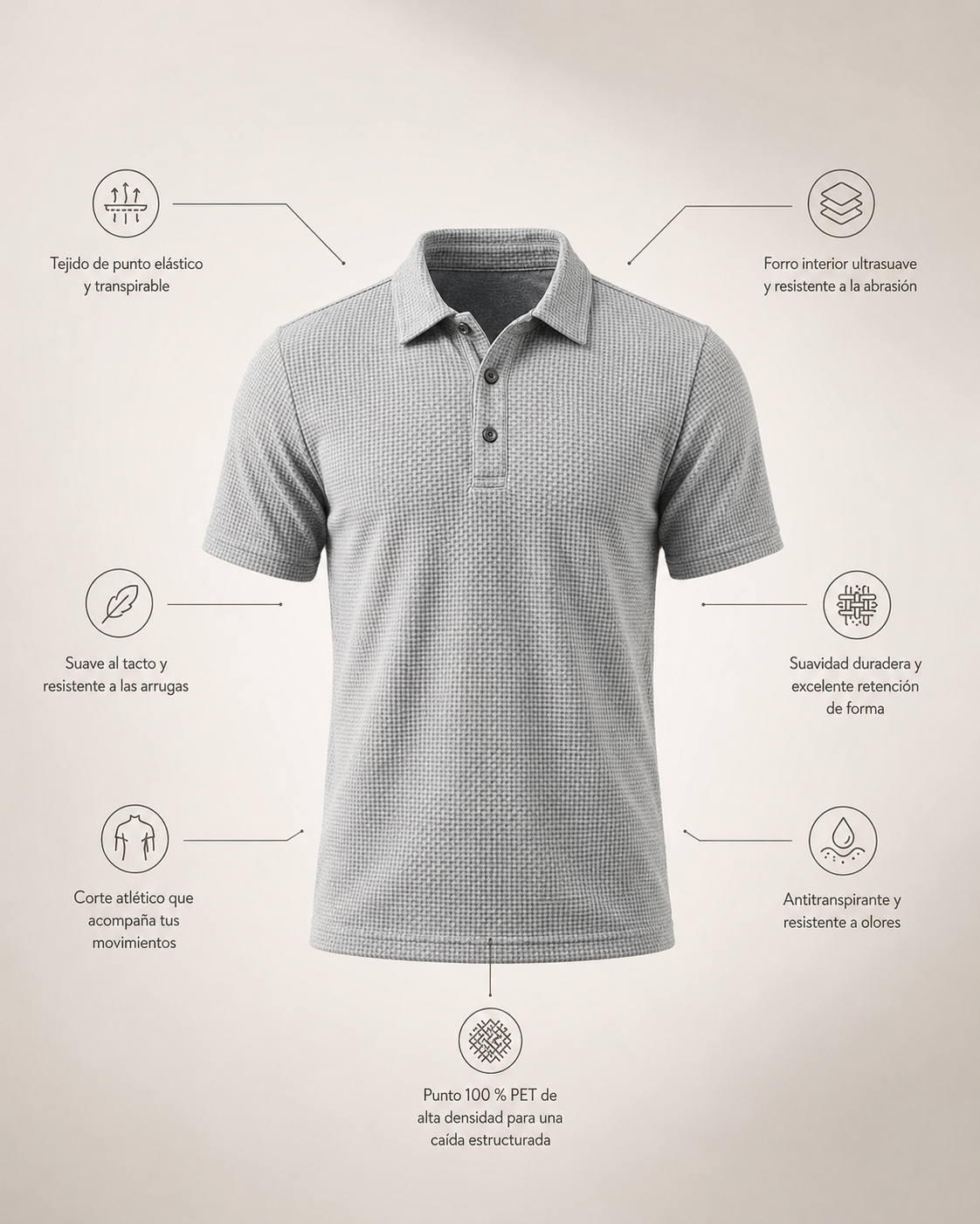 Apolo - Polo ultracómodo para Hombre